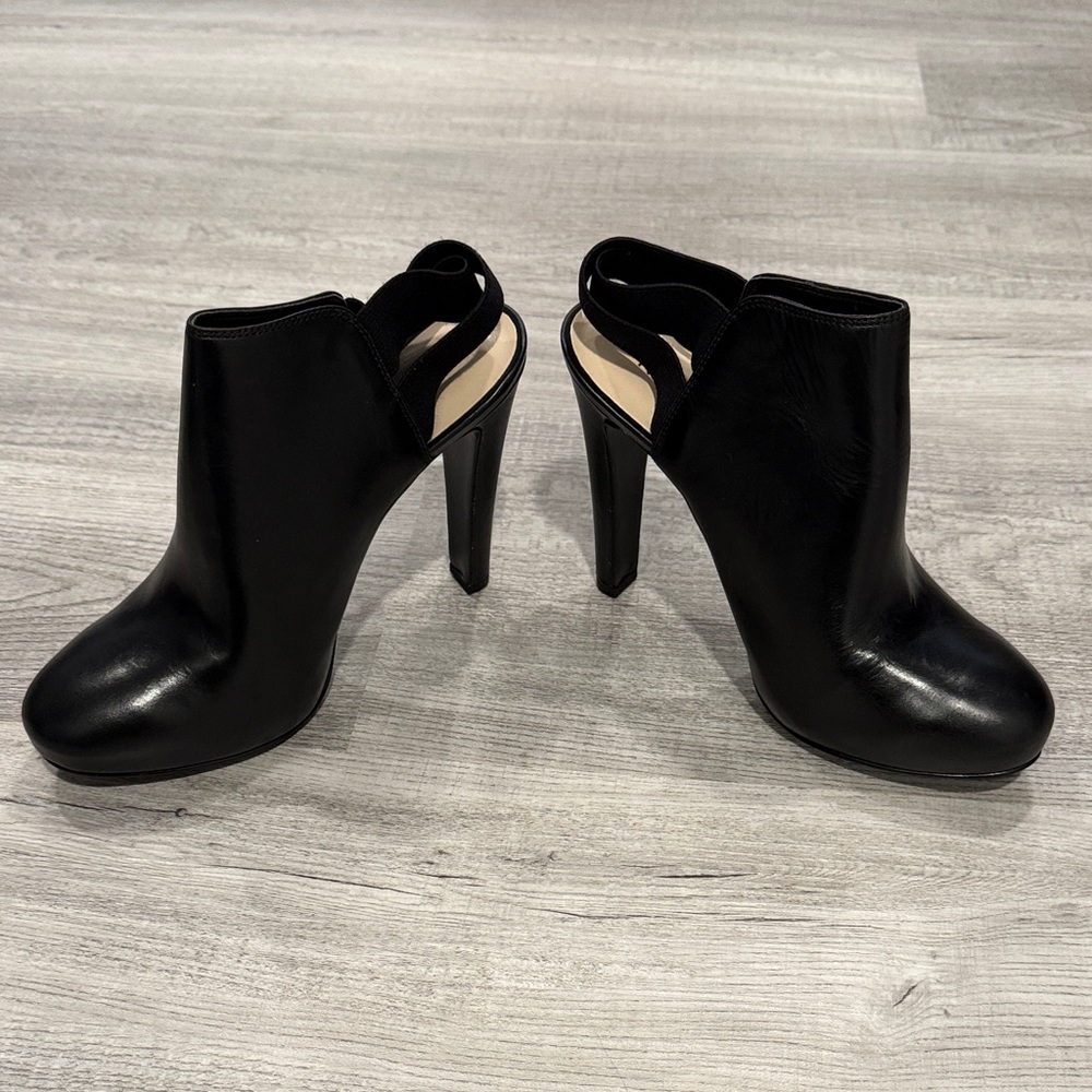Nine West Black Cutout Slingback High Heel Ankle Booties